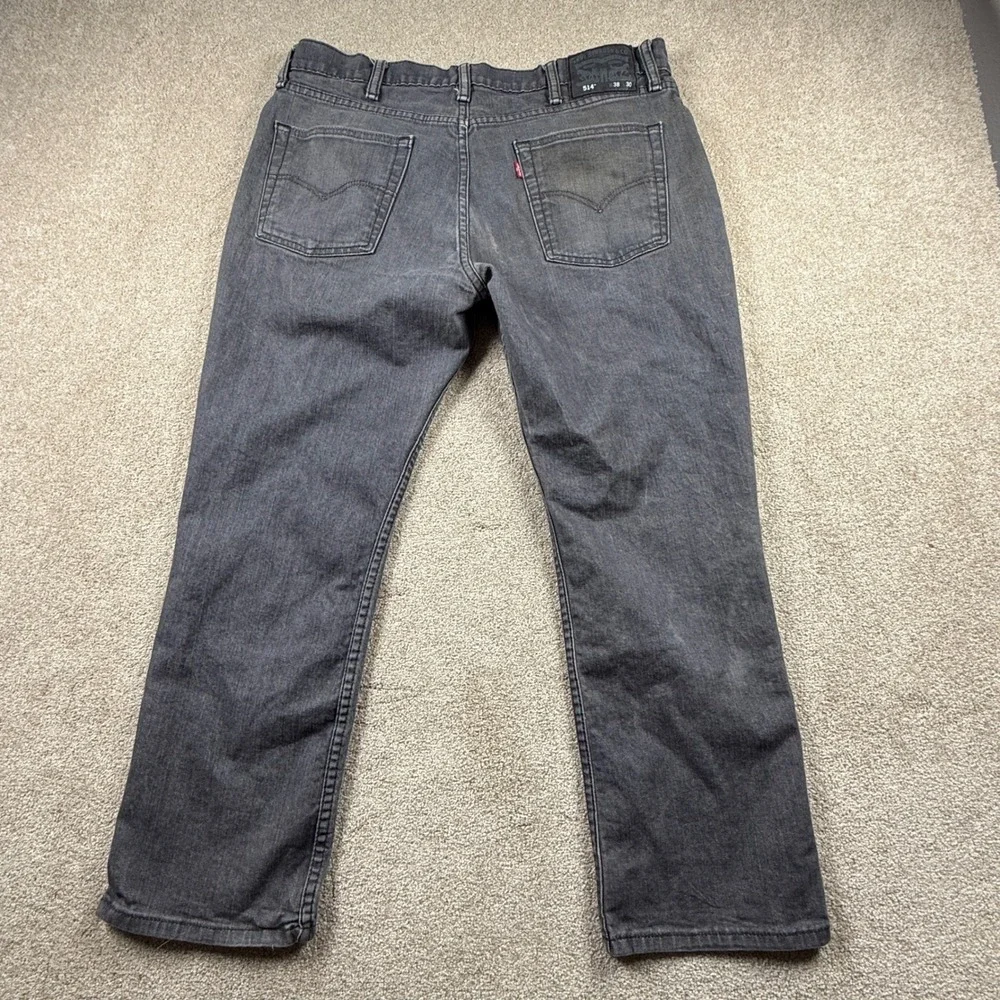Levi's 514 Mens 36x27.5 (tag 38x30) Gray‎ Straight Fit Jeans
